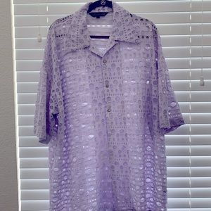 Silversilk Mens Short Sleeve Casual/dress shirt 2X